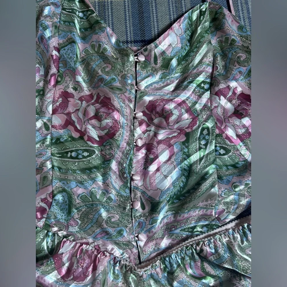 Victoria's Secret | Vintage Gold Label Floral Paisley Set | Size Large